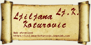 Ljiljana Koturović vizit kartica